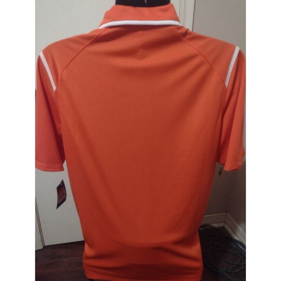 New Nike Polo Shirt Mens Large L Orange Clemson Tigers Short Sleeve Dri-Fit NWT - Picture 8 of 13